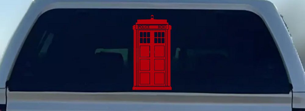 Dr Who Tardis Police Box Sci Fi Car or Truck Window Decal Sticker