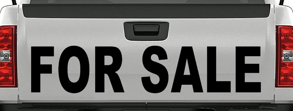 For Sale Resale Auto Car or Truck Window Decal Sticker (Black)