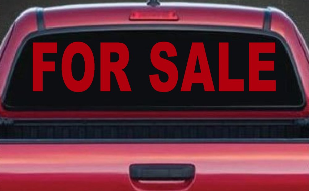 For Sale Resale Auto Car or Truck Window Decal Sticker