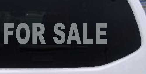 For Sale Resale Auto Car or Truck Window Decal Sticker
