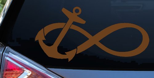 Anchor Infinity Car or Truck Window Vinyl Decal Sticker (Copper)