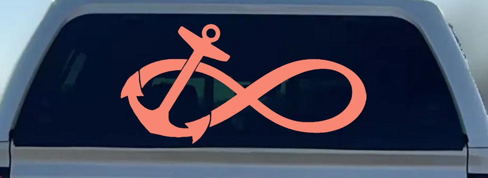 Anchor Infinity Car or Truck Window Decal Sticker