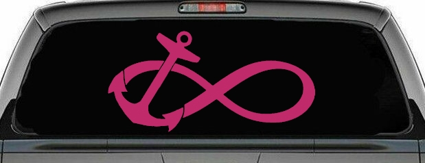 Anchor Infinity Car or Truck Window Decal Sticker