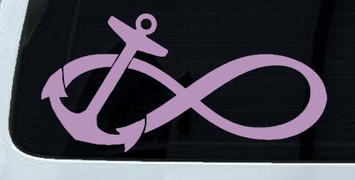 Anchor Infinity Car or Truck Window Decal Sticker (Lilac)