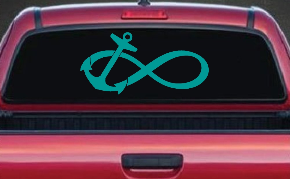 Anchor Infinity Car or Truck Window Decal Sticker