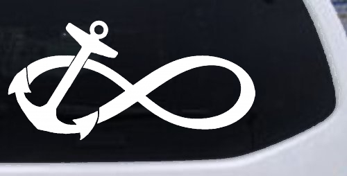 Anchor Infinity Car or Truck Window Decal Sticker