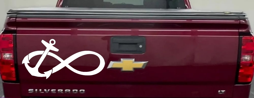 Anchor Infinity Car or Truck Window Decal Sticker