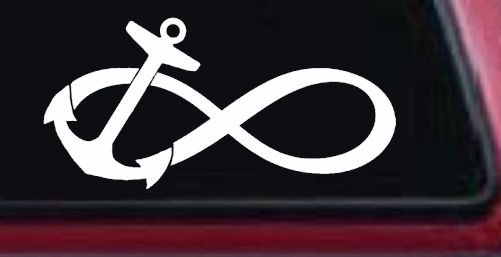 Anchor Infinity Car or Truck Window Decal Sticker