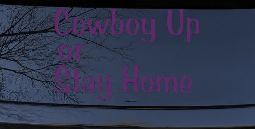Cowboy Up Or Stay Home Western Car or Truck Window Decal Sticker