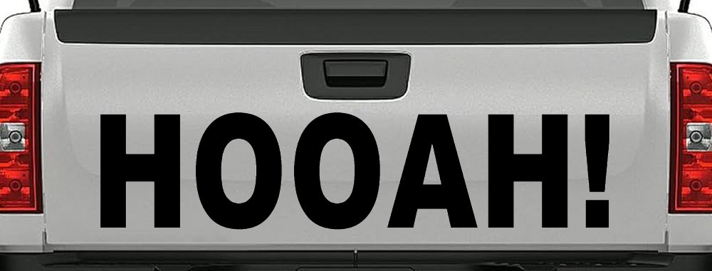 Army Hooah Military Car or Truck Window Vinyl Decal Sticker (Black)