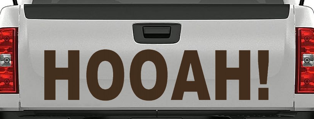 Army Hooah Military Car or Truck Window Decal Sticker