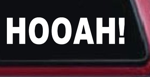 Army Hooah Military Car or Truck Window Decal Sticker