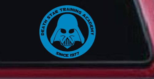 Star Wars Death Star Training Academy Darth Vader Sci Fi Car or Truck Window Decal Sticker