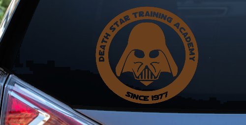 Star Wars Death Star Training Academy Darth Vader Sci Fi Car or Truck Window Decal Sticker (Copper)