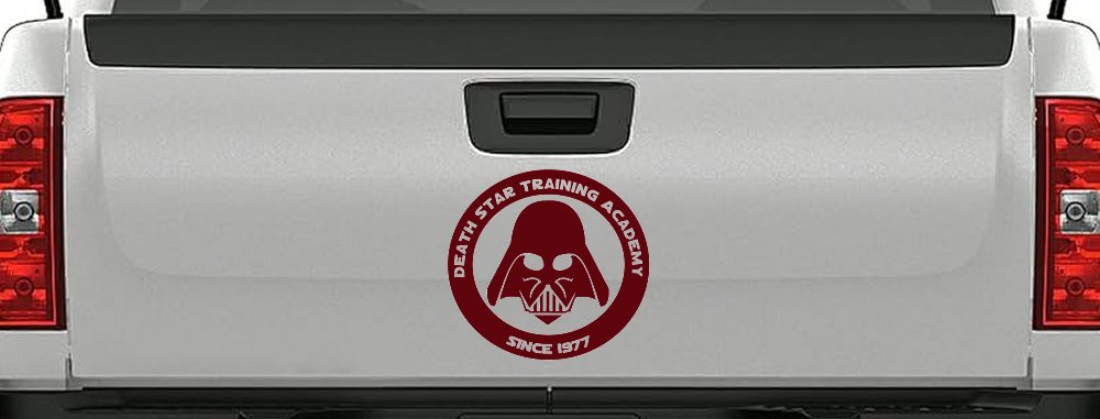 Star Wars Death Star Training Academy Darth Vader Sci Fi Car or Truck Window Decal Sticker (Purple Red)