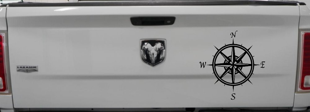 Compass Rose Car or Truck Window Decal Sticker