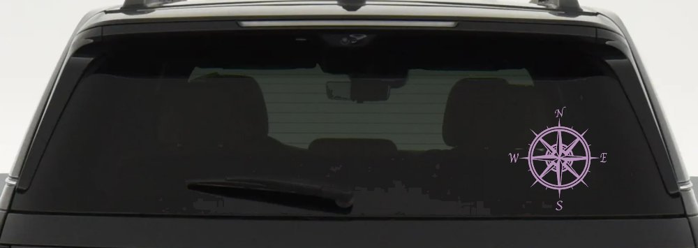 Compass Rose Car or Truck Window Decal Sticker