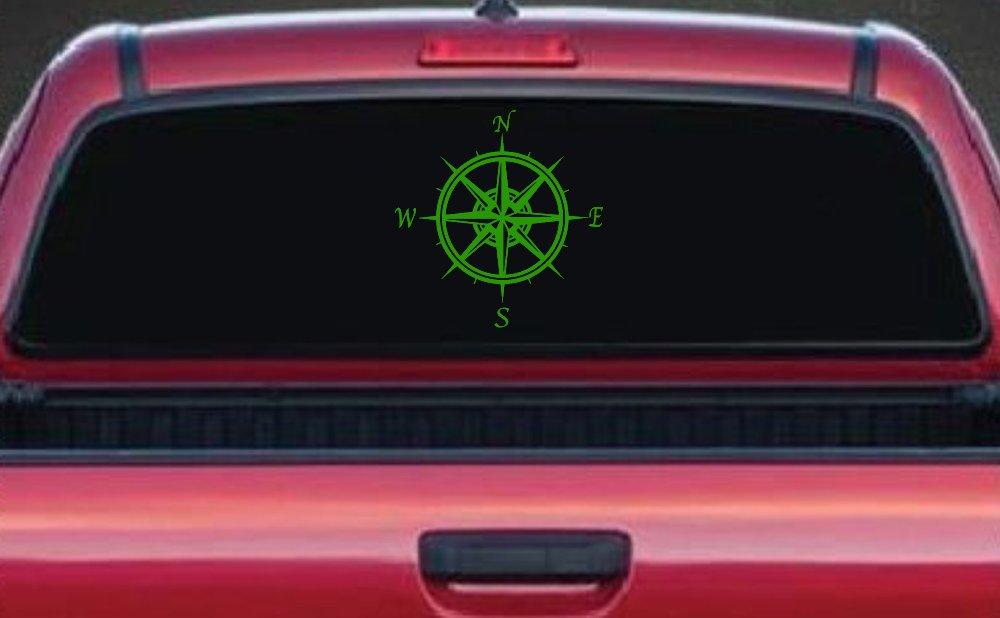 Compass Rose Car or Truck Window Decal Sticker