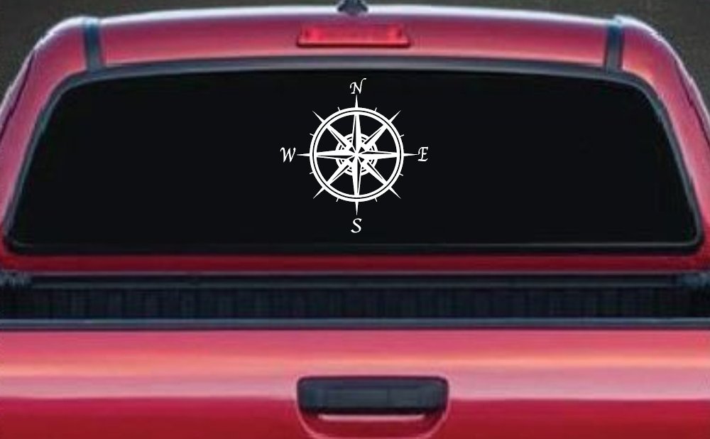Compass Rose Car or Truck Window Decal Sticker