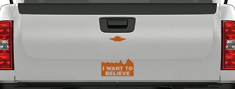 X Files I Want To Believe Space Ship Aliens Sci Fi Car or Truck Window Decal Sticker