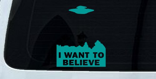 X Files I Want To Believe Space Ship Aliens Sci Fi Car or Truck Window Decal Sticker