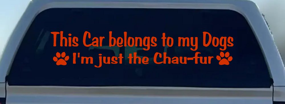 This Car Belongs To My Dog Im Just The Chaufur Animals Car or Truck Window Decal Sticker