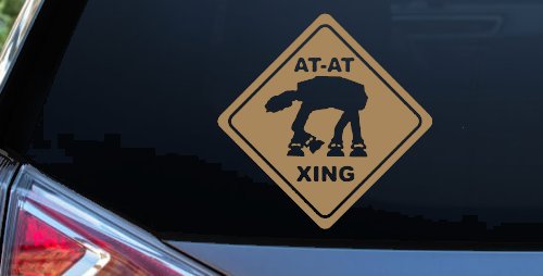 Star Wars AT AT Crossing Xing Sci Fi Car or Truck Window Decal Sticker