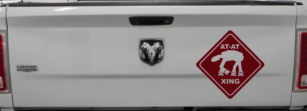 Star Wars AT AT Crossing Xing Sci Fi Car or Truck Window Decal Sticker