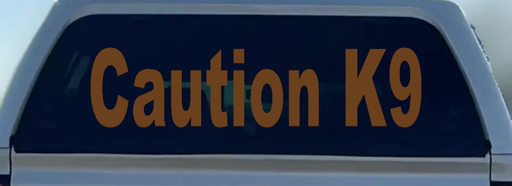 Caution K9 Dog Car or Truck Window Decal Sticker