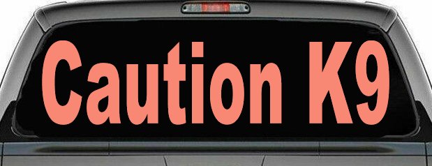 Caution K9 Dog Car or Truck Window Decal Sticker
