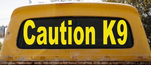 Caution K9 Dog Car or Truck Window Decal Sticker