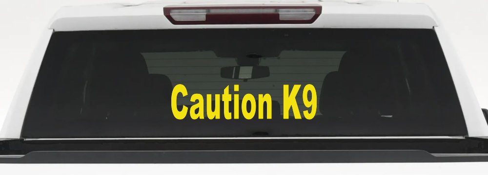 Caution K9 Dog Car or Truck Window Decal Sticker