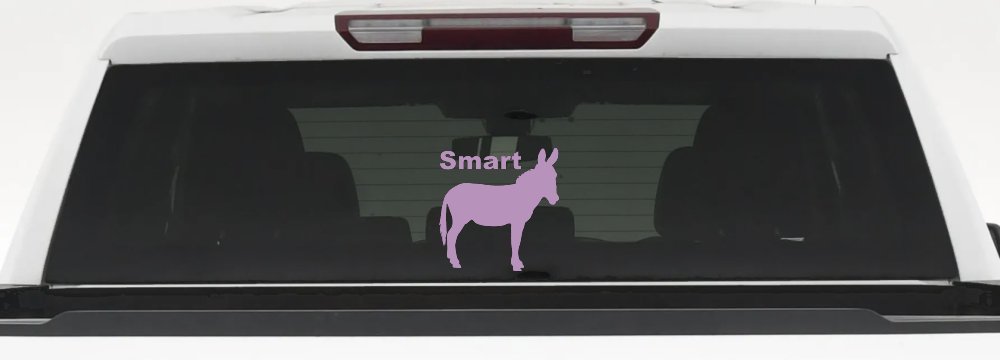Smart Ass Funny Car or Truck Window Vinyl Decal Sticker (Lilac)