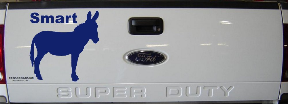 Smart Ass Funny Car or Truck Window Decal Sticker (Navy)