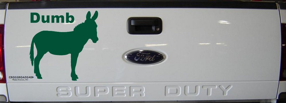 Dumb Ass Funny Car or Truck Window Decal Sticker