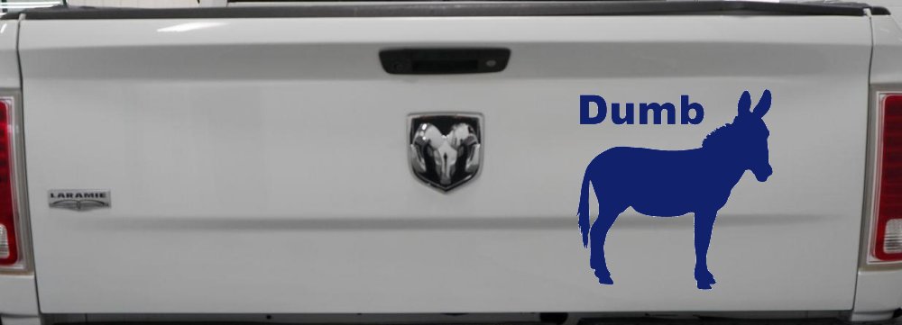 Dumb Ass Funny Car or Truck Window Decal Sticker (Navy)