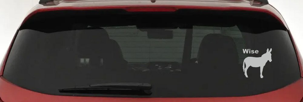 Wise Ass Funny Car or Truck Window Decal Sticker