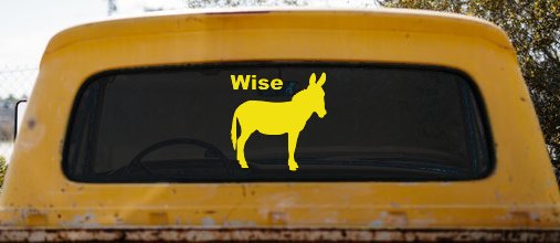 Wise Ass Funny Car or Truck Window Decal Sticker