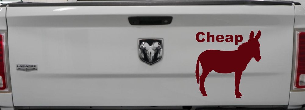 Cheap Ass Funny Car or Truck Window Decal Sticker