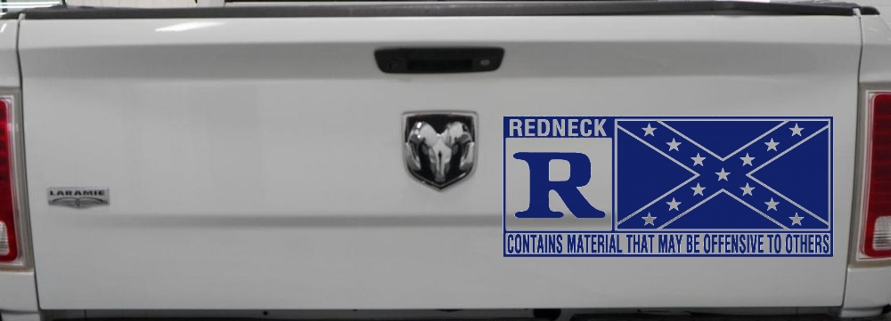 Rated R Redneck Confederate Flag  Country Car or Truck Window Decal Sticker