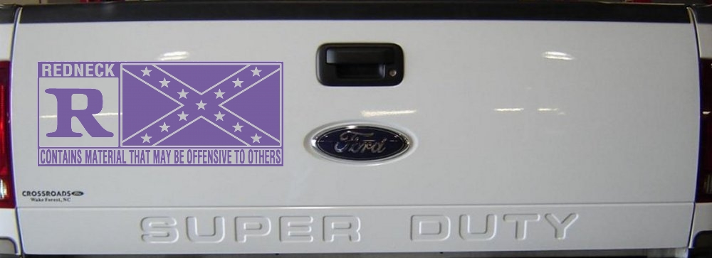 Rated R Redneck Confederate Flag  Country Car or Truck Window Decal Sticker