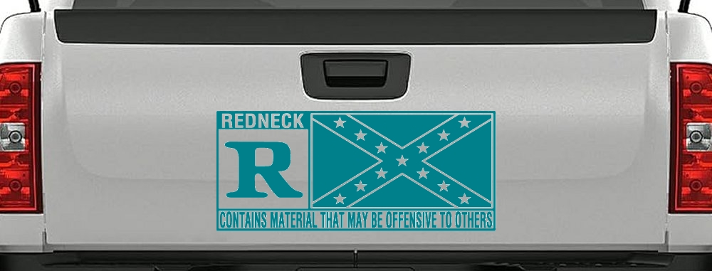Rated R Redneck Confederate Flag  Country Car or Truck Window Decal Sticker