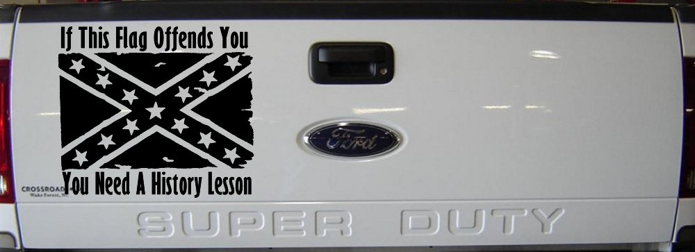 If This Confederate Flag Offends You You Need A History Lesson Country Car or Truck Window Decal Sticker