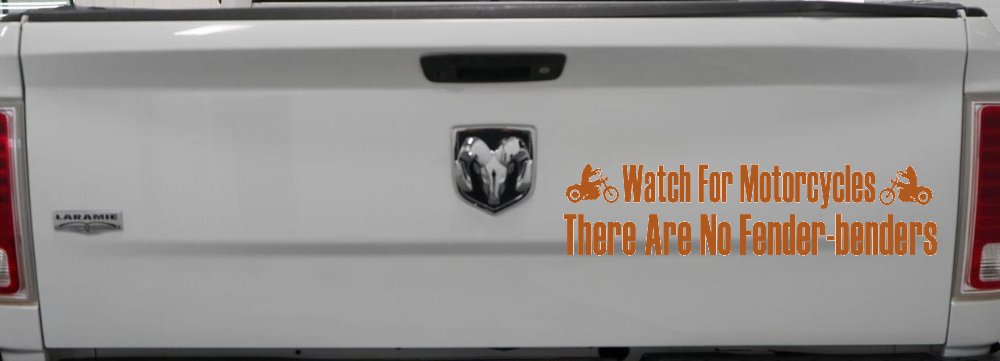 Watch For Motorcycles There Are No Fender Benders Biker Car or Truck Window Decal Sticker