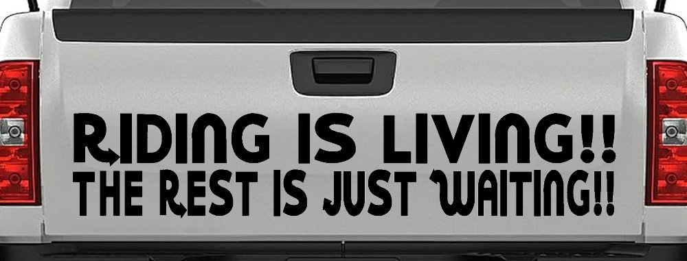 Riding Is Living The Rest Is Just Waiting Biker Car or Truck Window Decal Sticker