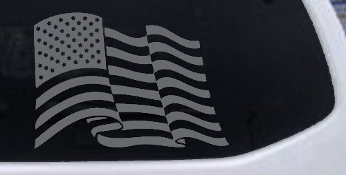 Waving American Flag  Patriotic Car or Truck Window Decal Sticker
