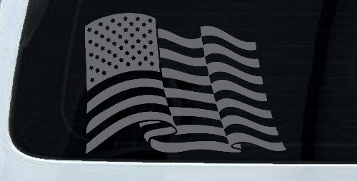 Waving American Flag  Patriotic Car or Truck Window Decal Sticker