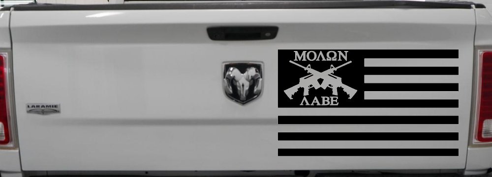 Molon Labe American Flag AR 15 Guns Guns Car or Truck Window Decal Sticker
