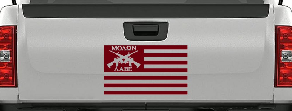 Molon Labe American Flag AR 15 Guns Guns Car or Truck Window Decal Sticker