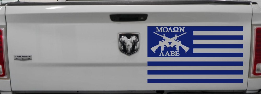 Molon Labe American Flag AR 15 Guns Guns Car or Truck Window Decal Sticker